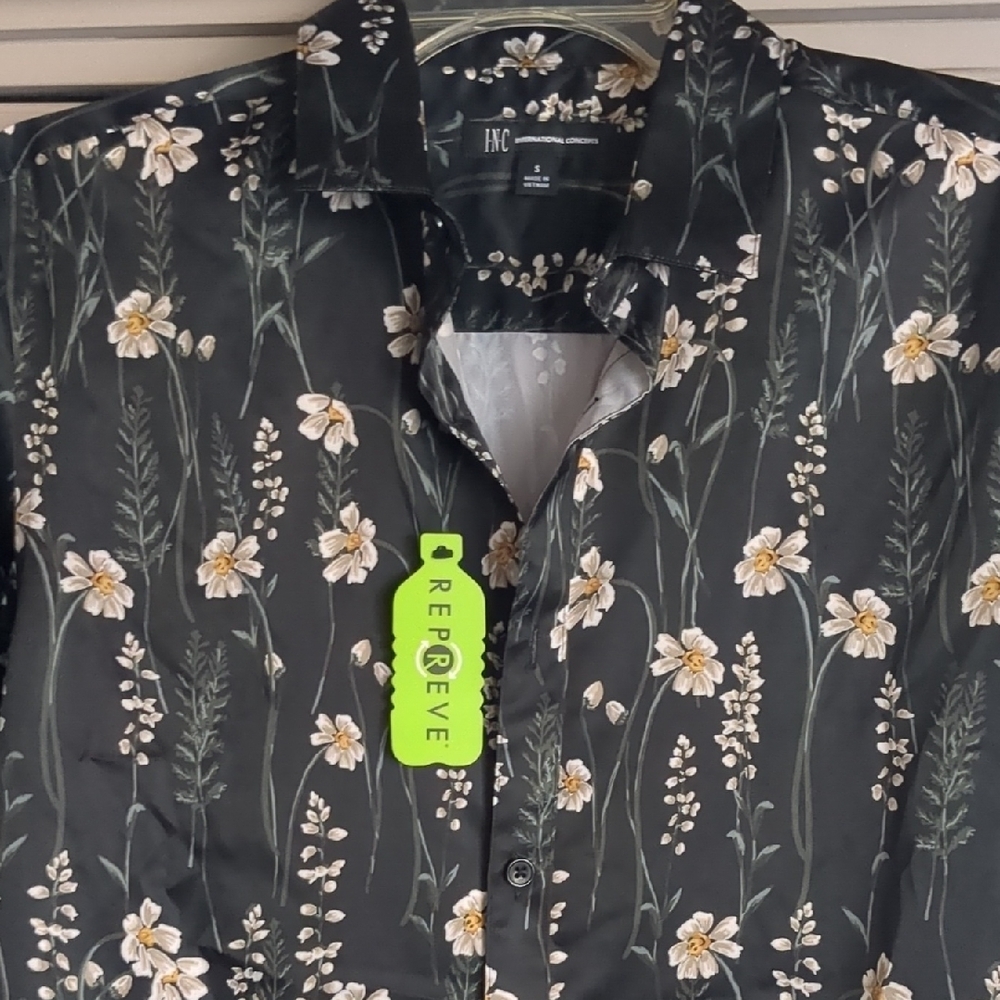 •INC International Concepts Dark Floral Shirt